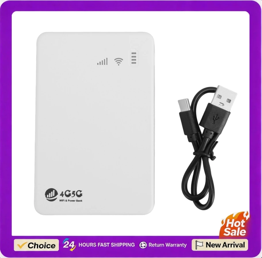 Portable 4G LTE Mobile WiFi Hotspot Unlocked 300Mbps 4G LTE Router with SIM Card Slot Support 10 Devices 10000MAh Modem Router