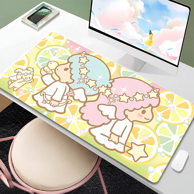

Anime Computer Mouse Pad Little Twin Star 90x40cm Gamer MousePads Gaming Large Mousepad Soft Desk MausePad Keyboard Mouse Carpet