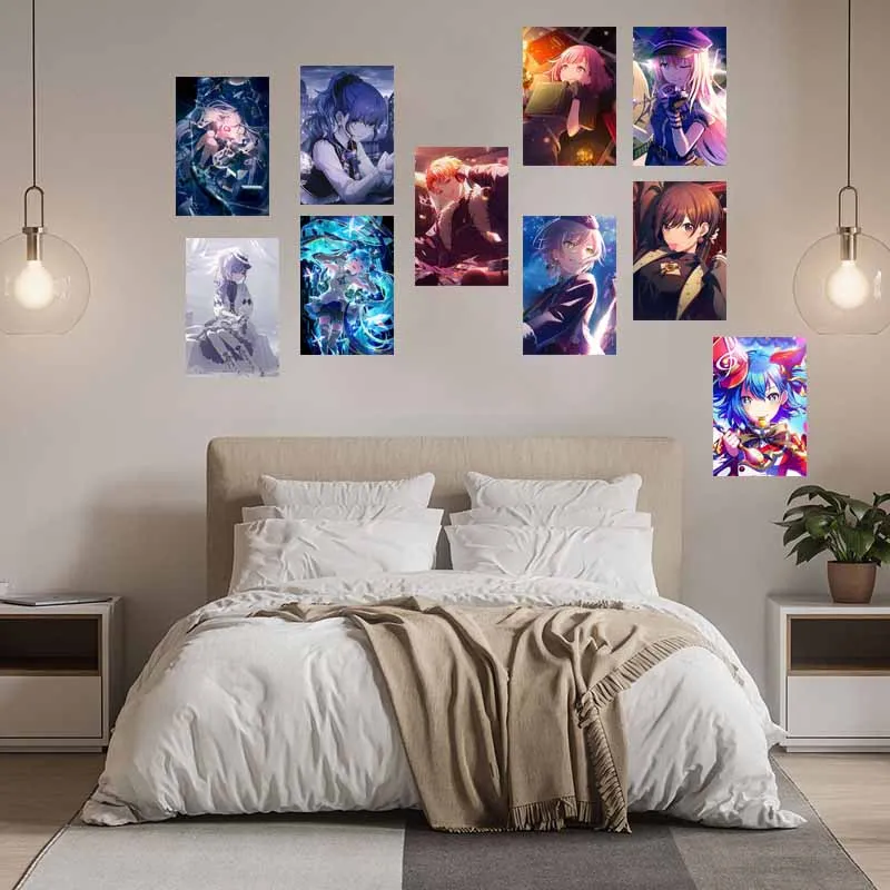 10/30 قطعة مشروع Sekai الكرتون بطاقات بريدية أنيمي لعبة الملصقات الزخرفية خلفية صور الدعائم جدار الكولاج عدة ديكور المنزل جدارية #4