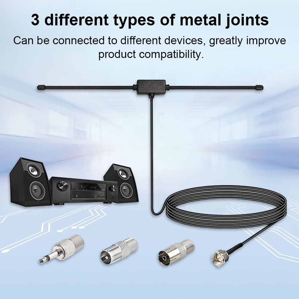 Universal Car Stereo AM FM Dipole Antenna Hidden Adhesive Mount AM FM Radio Antenna FM Radio Antenna for Vehicle Car Truck SUV