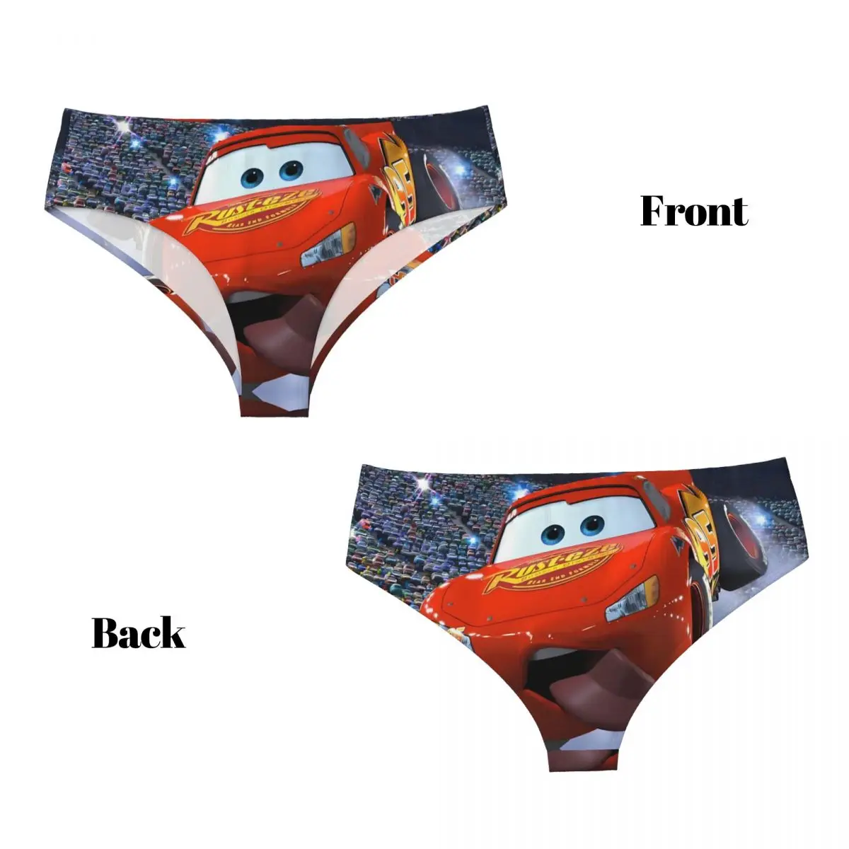 مخصص البرق ماكوين الذهاب 95 سراويل قصيرة لطيف المرأة الراحة تمتد الرسوم المتحركة الملابس الداخلية