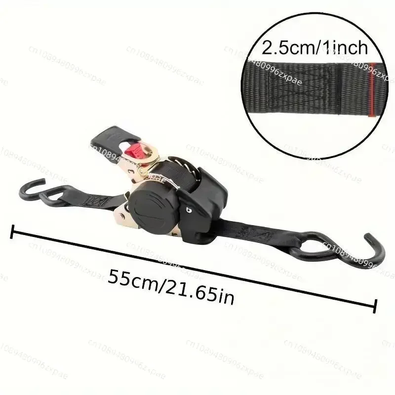 Automatic telescopic tensioner, universal strap for automobiles and motorcycles