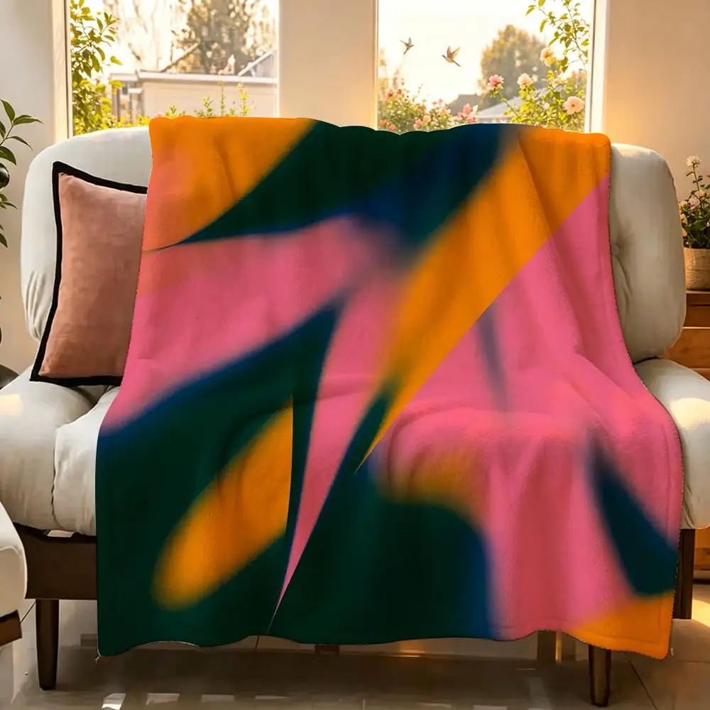 Art Modern C-Coveposter Throw Flannel Throw Blanket Suitable warm for Sofa、Living Room、Bedroom soft