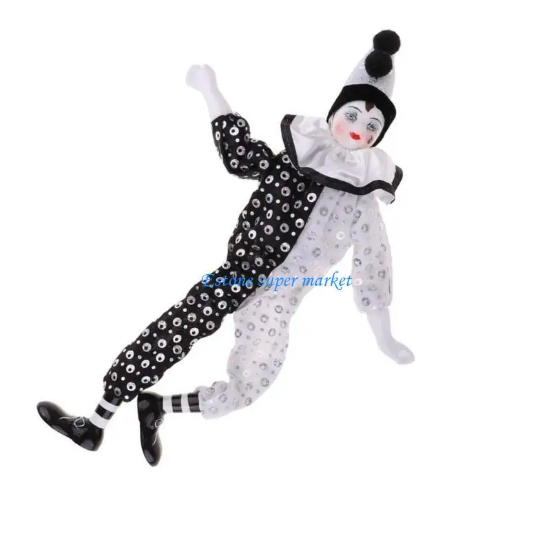 Accessoires poupée arlequin en porcelaine 16 pouces, ornements artistiques, décors Table bureau à collectionner