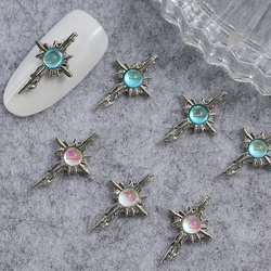 10pcs Starlight Nail Charms Diamond Cross Star Accessories for Manicure Supplies Parts Nail Atr DIY Rhinestones Luxury Gems