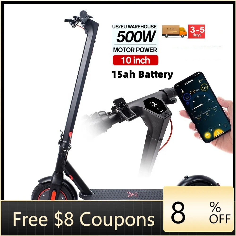 

STLF WJW CJM EU US Warehouse Top Selling 500W V10 Electric Scooter Adult With 10 Inch Air Tire 15Ah Battery Max G30 E Scooter
