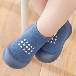 Zapatos de suela de goma suave para bebé, calcetín antideslizante para primeros pasos, botines para niño y niña de 0 a 4 años