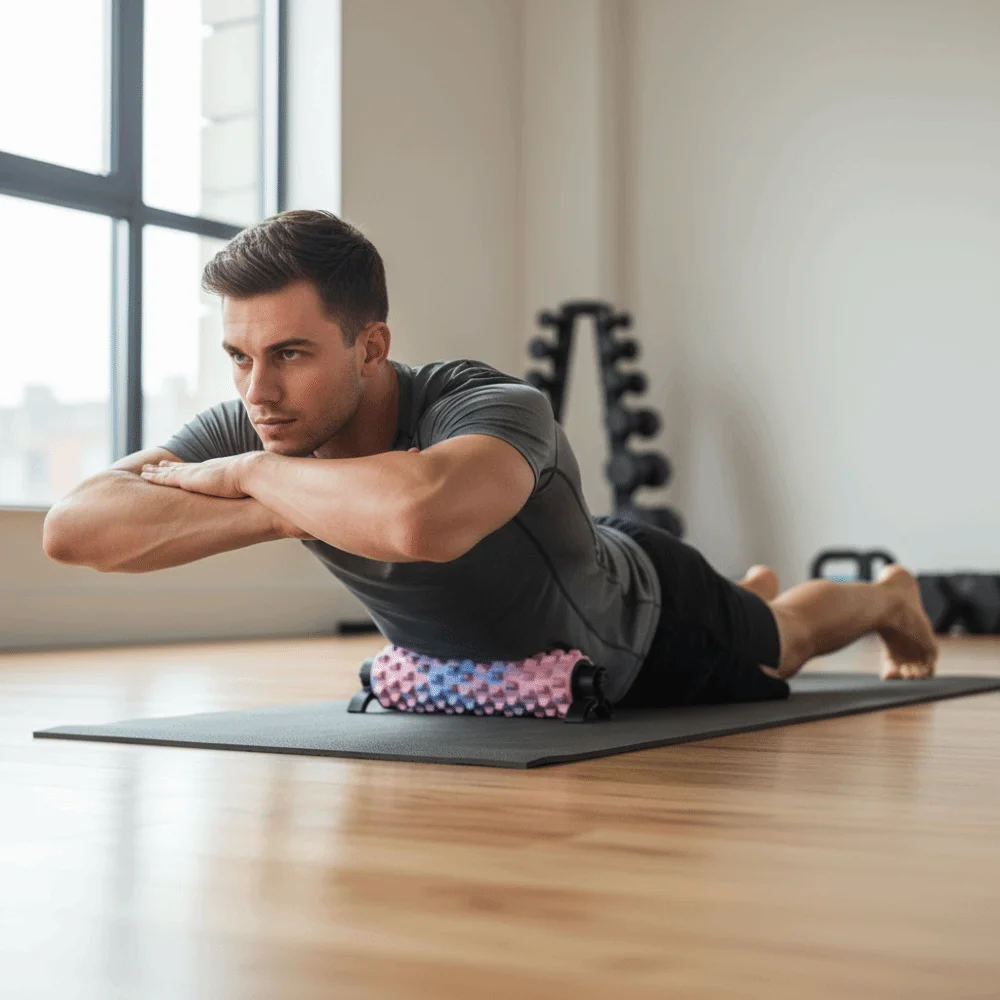 Solid Foam Massage Foam Roller Suction Cup Removable Bracket Foam Roller Massage Stick Muscle Relaxation Suction Cup Foam Roller