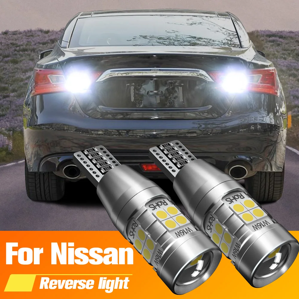 

2pcs LED Backup Light Blub Reverse Lamp W16W T15 921 Canbus For Nissan GT-R Maxima Micra NV300 Quest Titan Sentra Xterra Armada