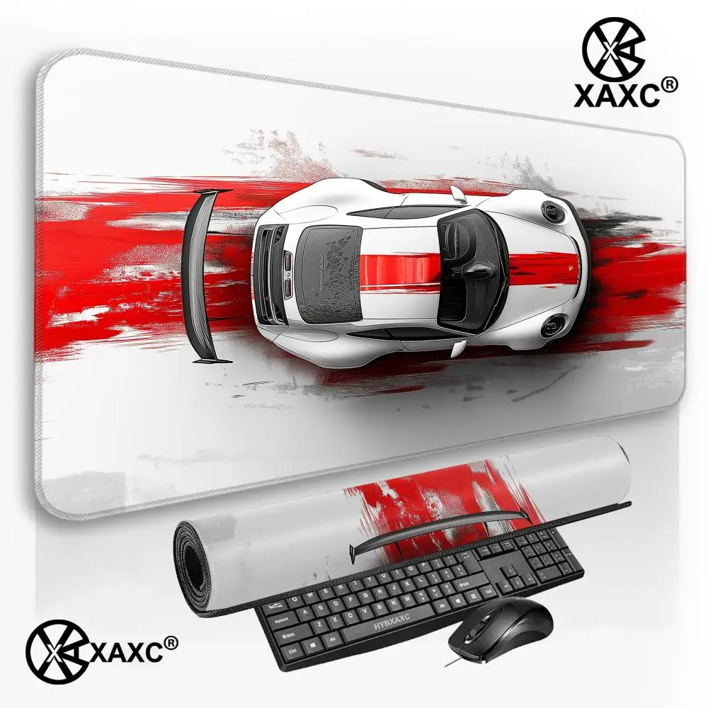 

Large Sports Car & Track Rubber Mouse Pad Anti-slip Desk Accessories for Office And Gamer Keyboard Decor XAXC