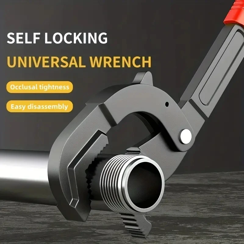 Multifunktions Auto Power Grip Rohrzange Metall Selbst Einstellende Schraubenschlüssel Schnell Öffnen Rohr Universal Schlüssel Kombination Werkzeug Kit – Detail 4