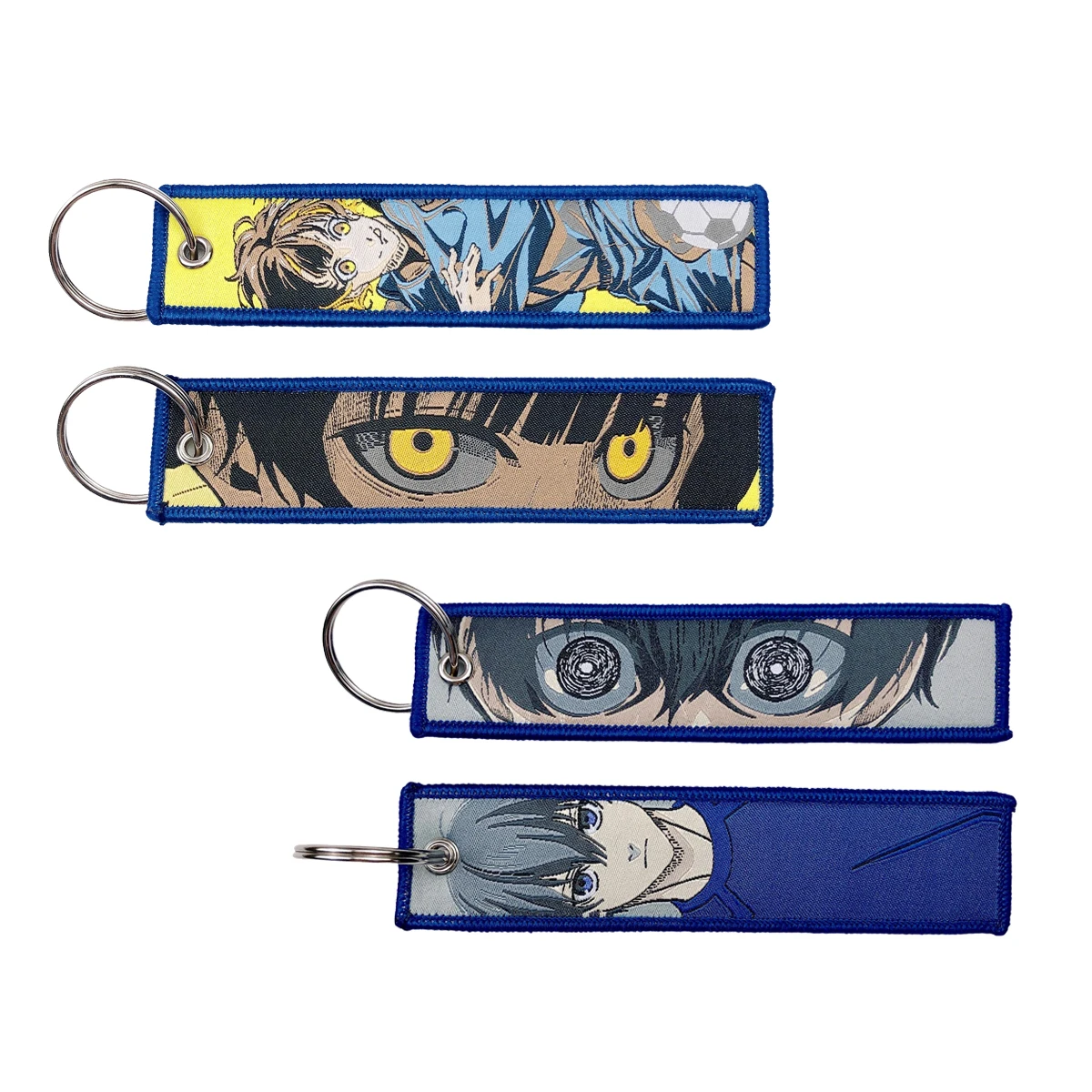 Anime Cartoon Blue Lock Keychain Fan Gifts Embroidery Key Tag Cute Car Pendant Keyring Ornament Bag Purse Charm Accessories