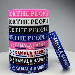 Silicone Wristbands Kamala Harris Merchandise President Vote Campaign Bracelet 2024 Presidential Election Bracelets
