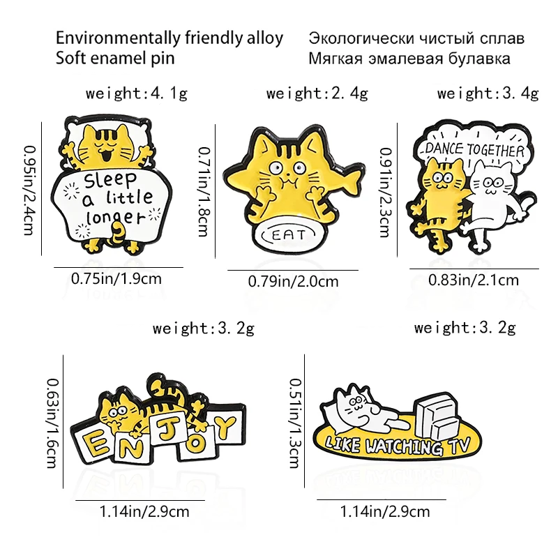 Cartoon cute little tiger sleeping funny and chic jewelry brooch clothing backpack decoration pin gift view 2