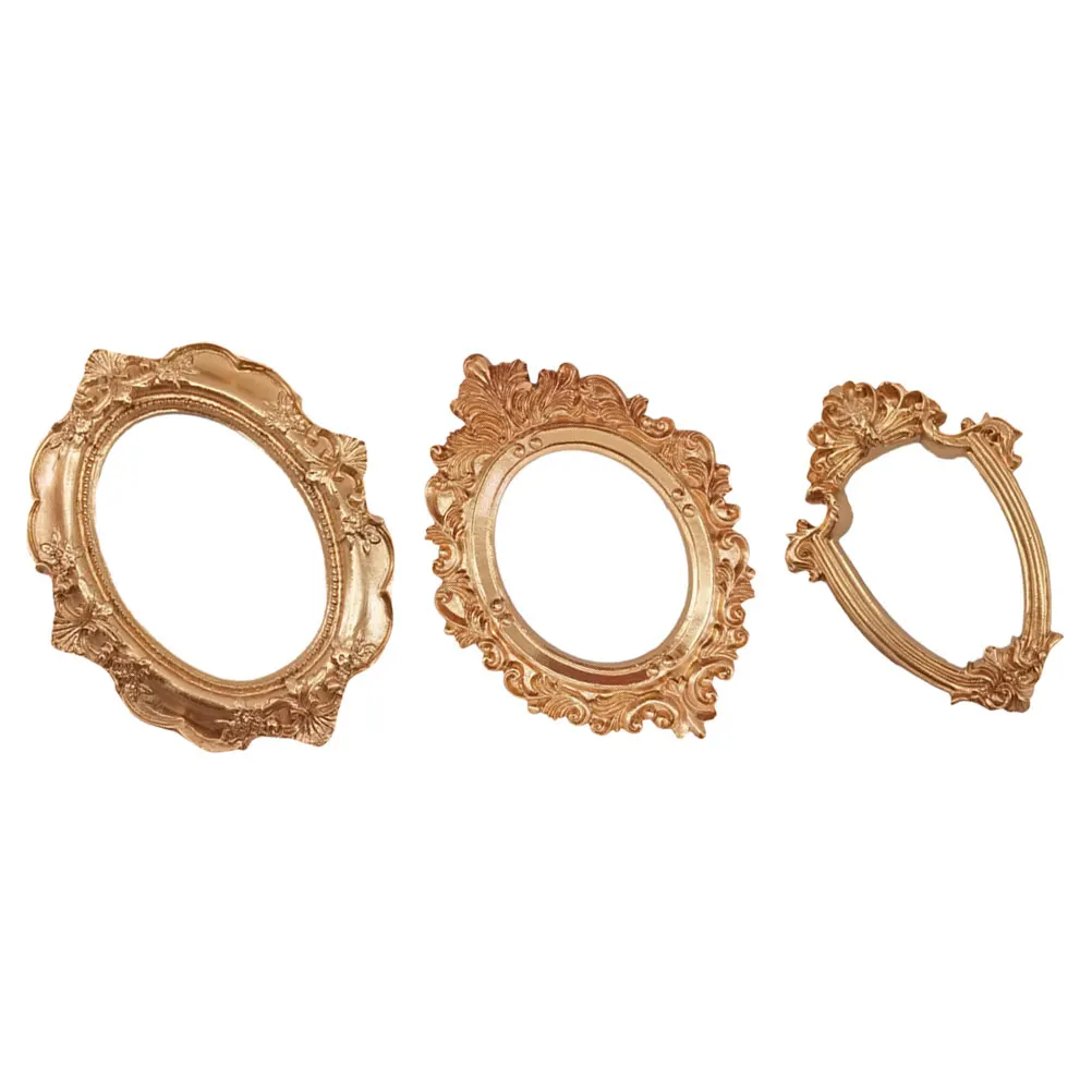 

3pcs Mini Photo Frame Props High-quality Resin Material Decorative Ornaments for Home Coffee Shop Photography