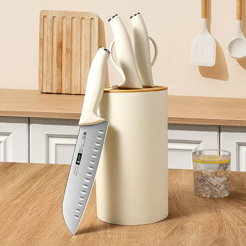 

White knife set,kitchen combination Household stainless steel sharp chopping knife,high hardness bone cutter,kitchen accessories