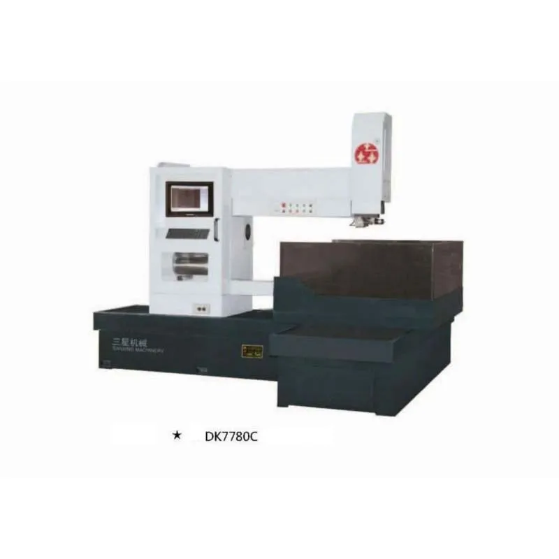 Factory custom DK7780 PLC numerical control line cutting electric discharge machine, fast moving metal cutting die sinking machi