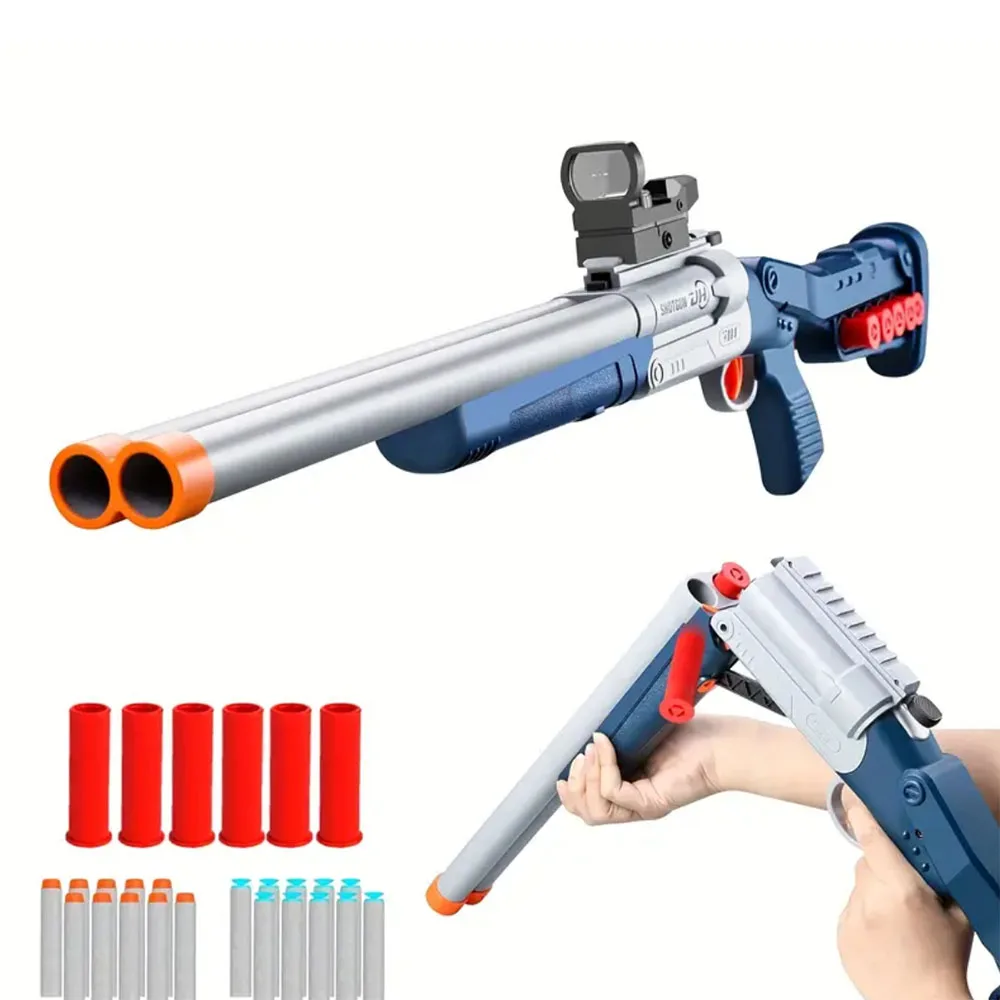 Foam Bullets Cool Shotgun Toy Gun Safe For Boys Kids Holi Gun TK Shop Toys Dropshipping