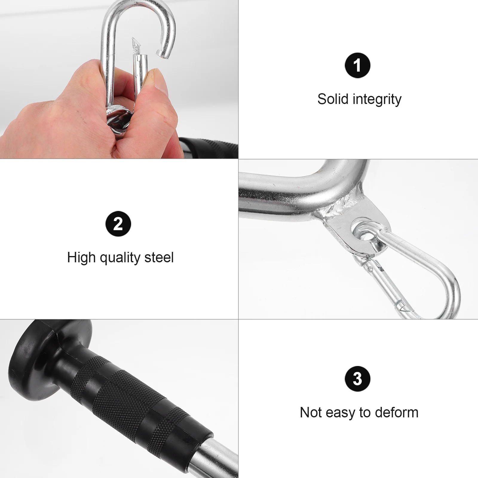 

1Set Muscle Tension Bar Thick Grip Steel PU Material for Triceps Chest Shoulder Back Muscle Strength Training Tool