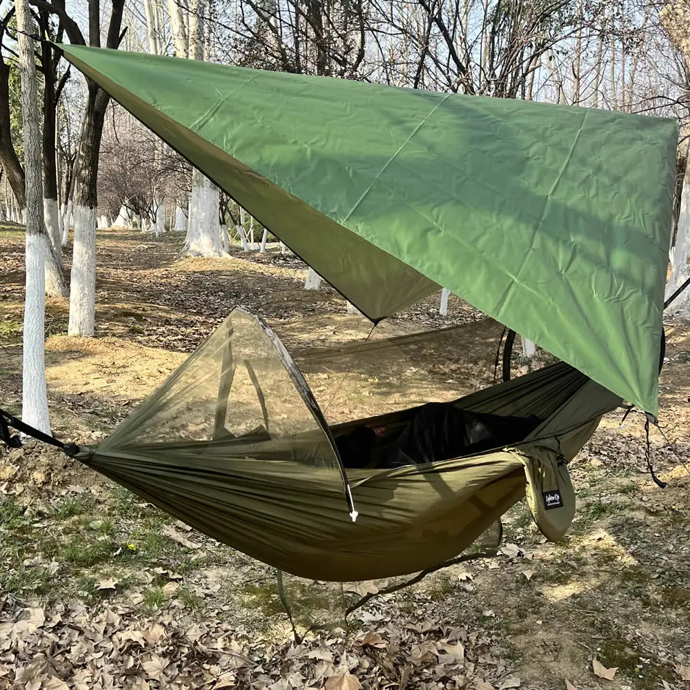 Anti-Mosquito Mosquito Net Hammock Breathable Anti-Rollover Camping Hammock Ultra-Light Nylon Outdoor Hammock Outdoor Activities