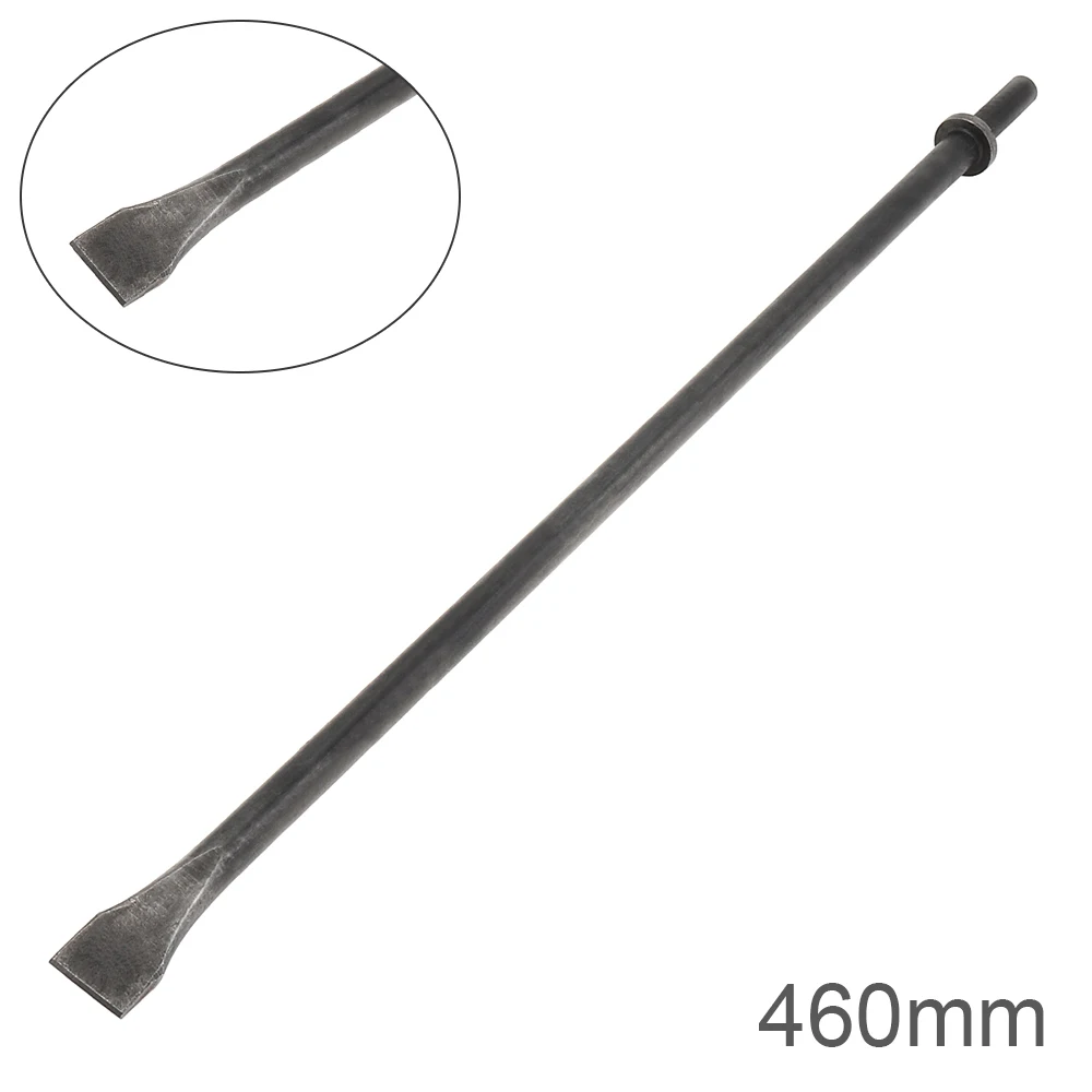 170/175/350/450mm Duro 45 #   Ferramenta pneumática de suporte de cabeça de impacto de cinzel de ar longo sólido de aço para corte/remoção de ferrugem