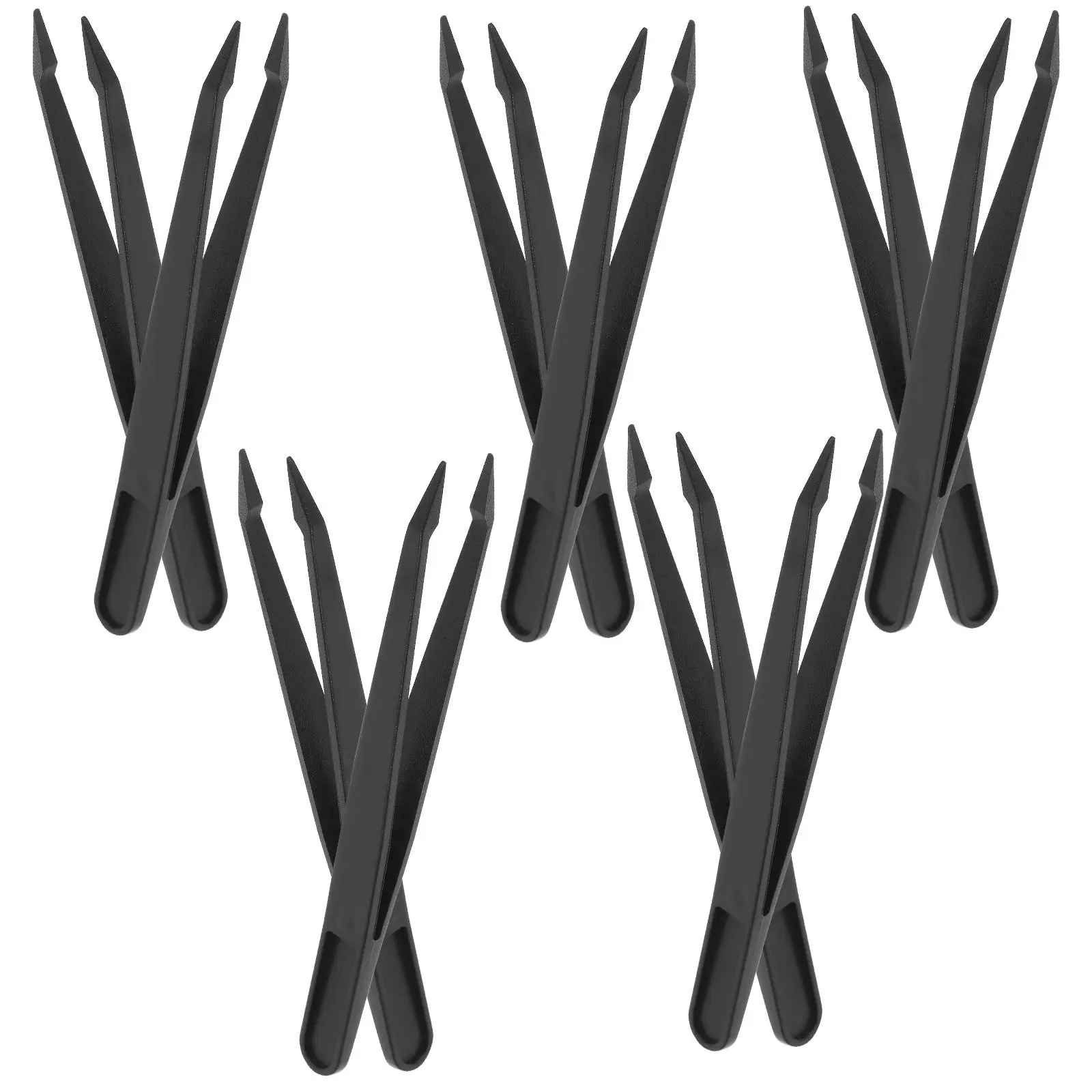 10PCS Plastic Precision Kit for Crafts Electronics Industrial Tools Hand Tools Plastic Tweezers Small Tweezers