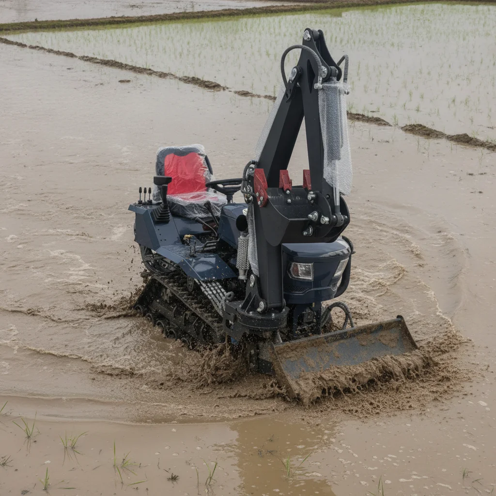 Compact Crawler Farm Tractor Euro 5 EPA Certification Free Shipping Small Track Tractor Matched Rotary Plow Seeder Tool