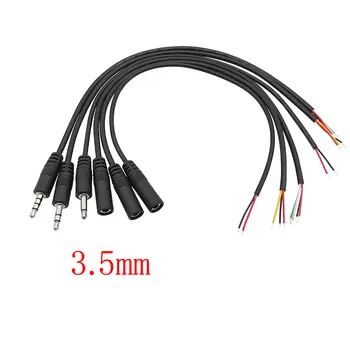 3,5mm 2/3/4 pólový samec/samice audio prodlužovací kabel pro sluchátka Aux konektor 3,5mm mono/stereo zástrčka jack DIY opravy audio dráty 10 nejlepší prodej 3,5mm jack 4pólový - №3
