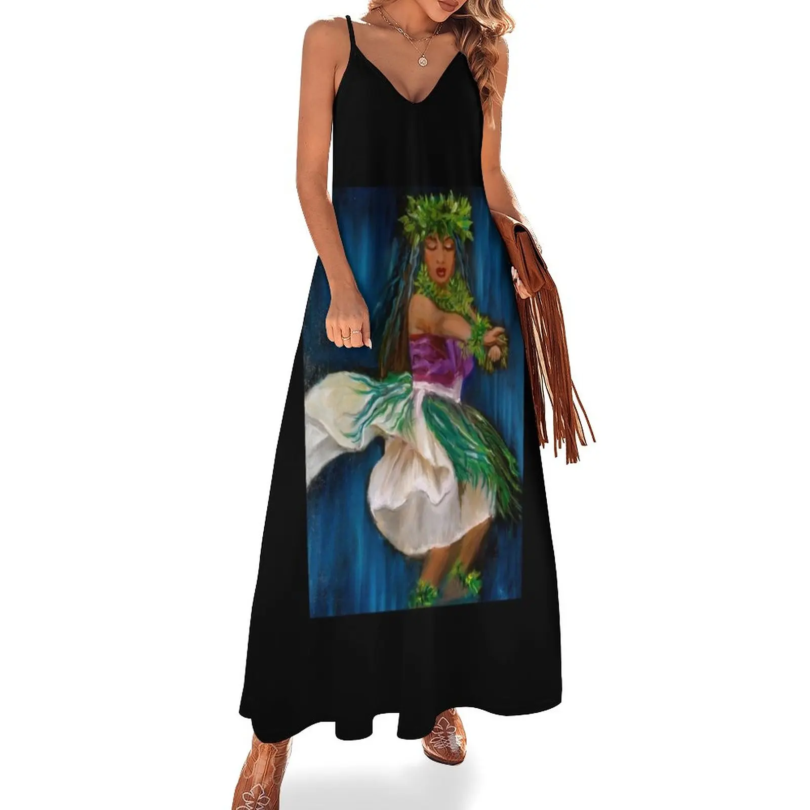 

Merrie Monarch Hula Sleeveless Dress long sleeve dresses Woman clothing