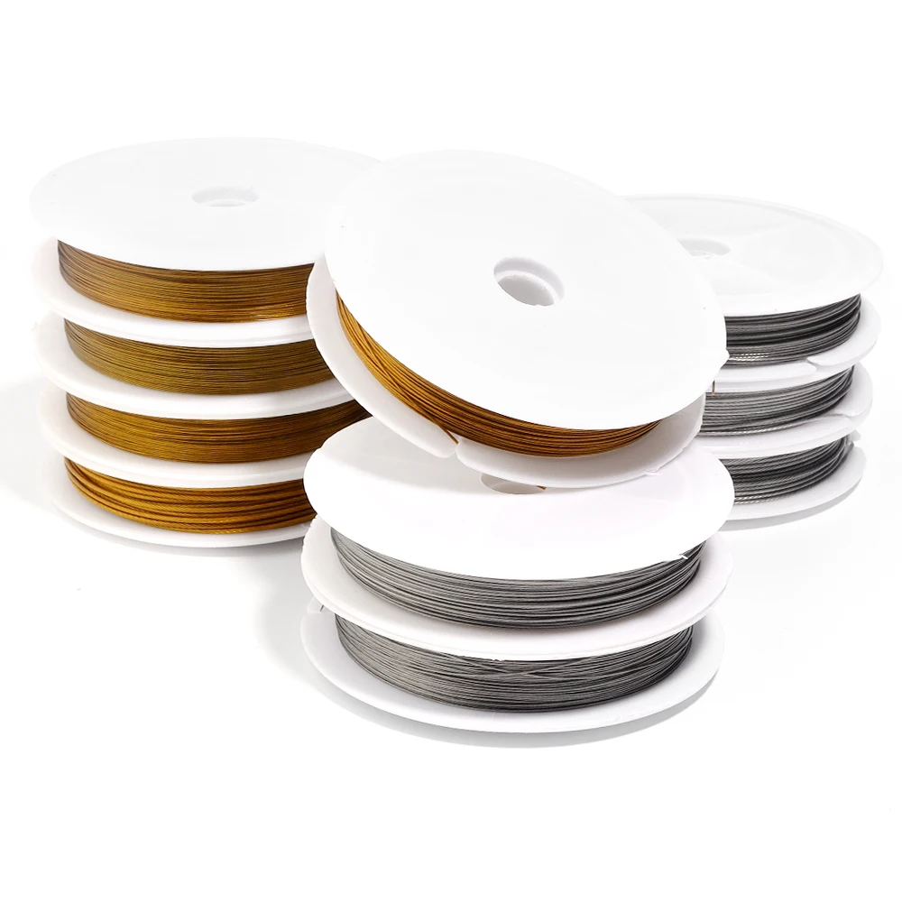 1 Roll 0.3/0.45/0.5/0.6/0.7/0.8/1.0mm Sturdy Stain Steel Wire Beading Wire For Bracelet Necklace DIY Jewelry Making Accessories view 2