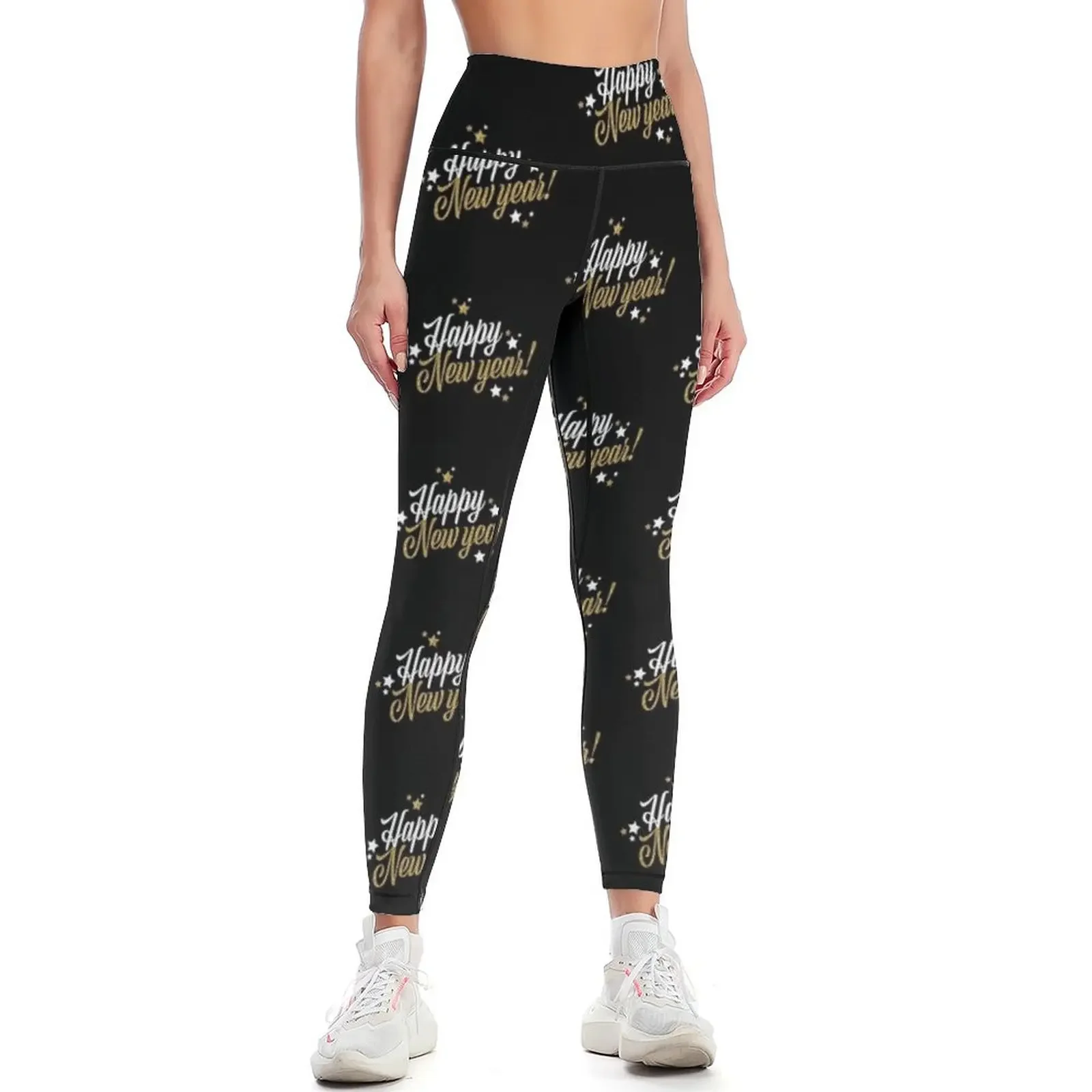 

Happy new year Leggings sports woman gym Legging sport jogging pants Leginsy push up Womens Leggings