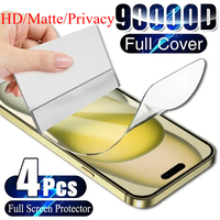 4Pcs Full Coverage HD/Privacy/Matte Hydrogel Film for IPhone 17 Pro Max Screen Protector for IPhone 17Air 17Pro Screen Protector