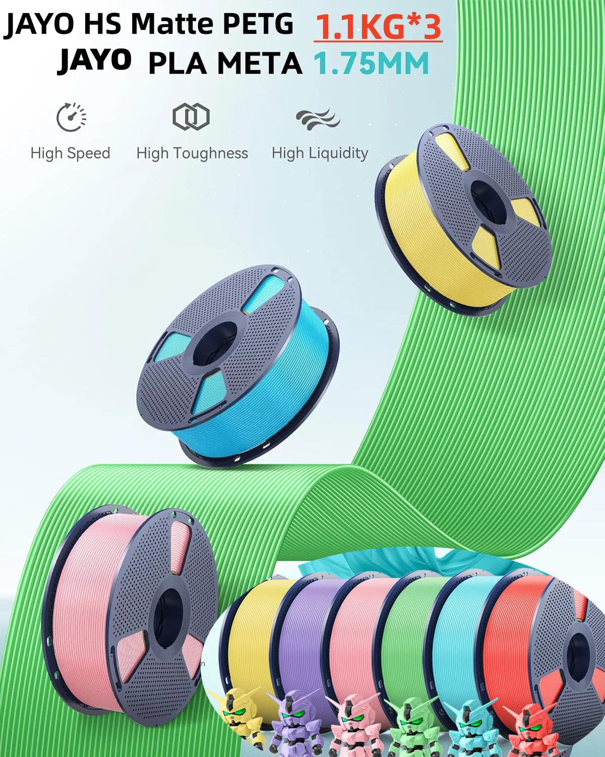 3D Printing Nylon Filament - Filamento 3D JAYO 3.3KG ad Alta
