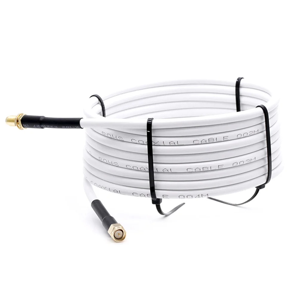 1M 2M 5M 10M 20M SMA Male to SMA Male RG58 50ohm Coaxial Cable SMA Plug WiFi Antenna Extension Cable Connector Adapter Pigtail