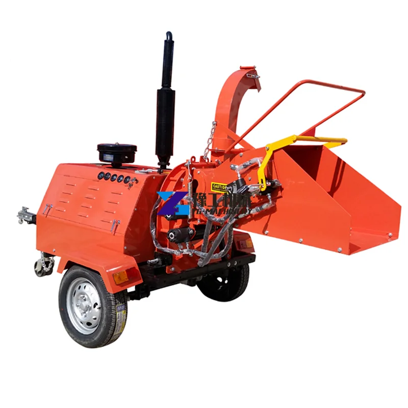 Hot Sale 50 Hp Self Powered Diesel Wood Chipper Machine Hydraulic Feeding Mobile Wood Chipper Shredder