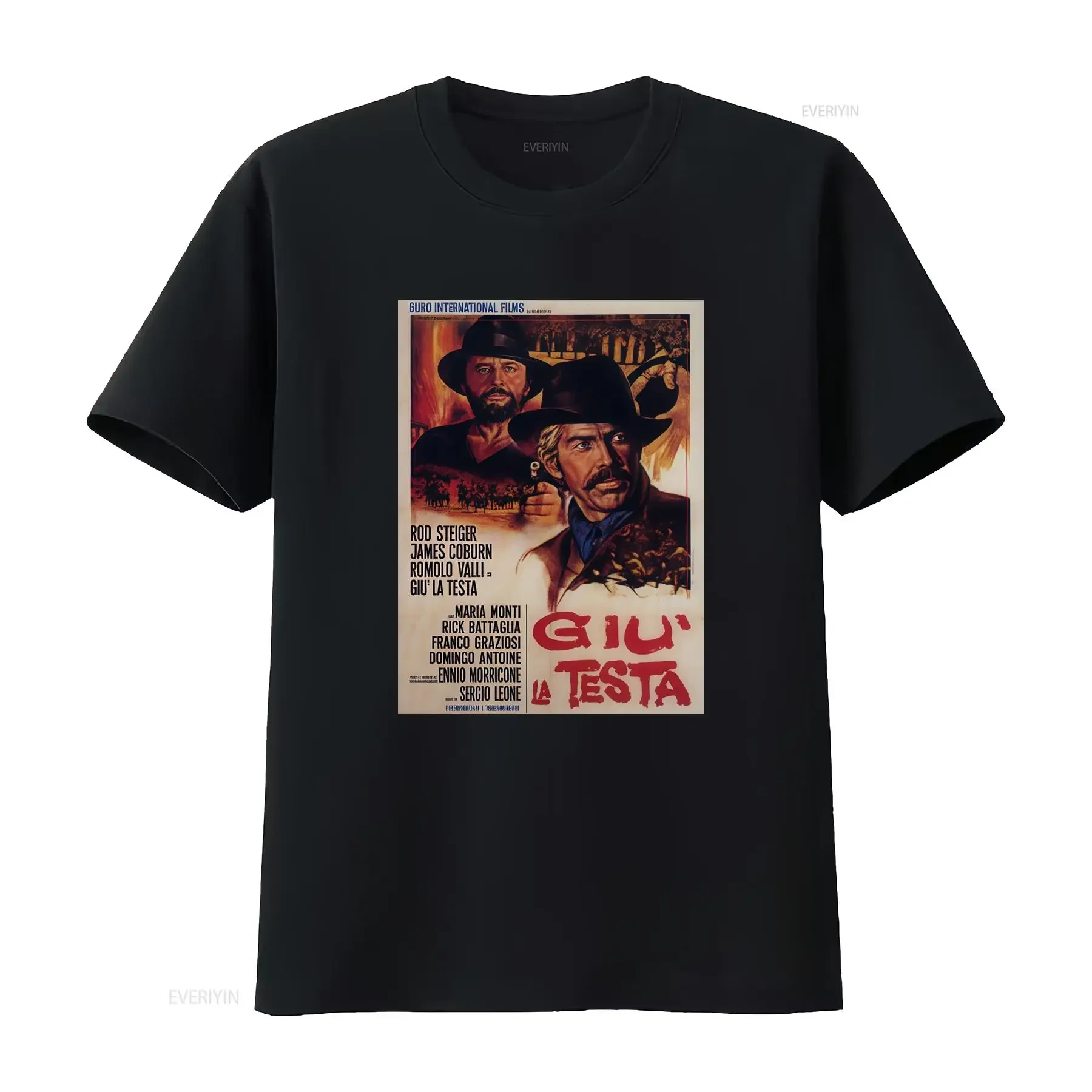 Giu La Testa Sergio Leone Movie Inspired T Shirt Duck You Sucker Fistful of Dynamite Design Classic Western Film Tribute Soft