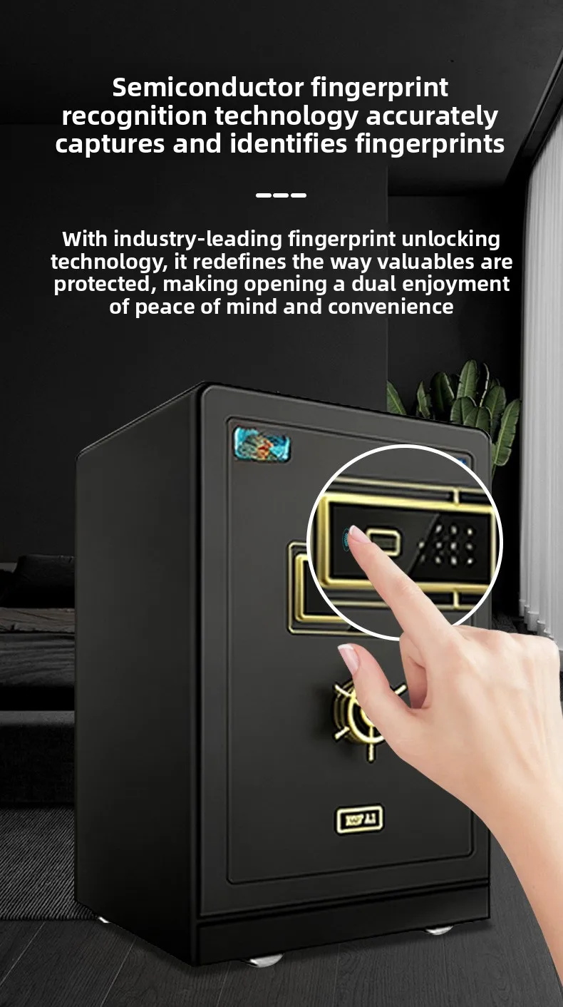 LMM household anti-theft box, office hotel all-steel small fingerprint password safe