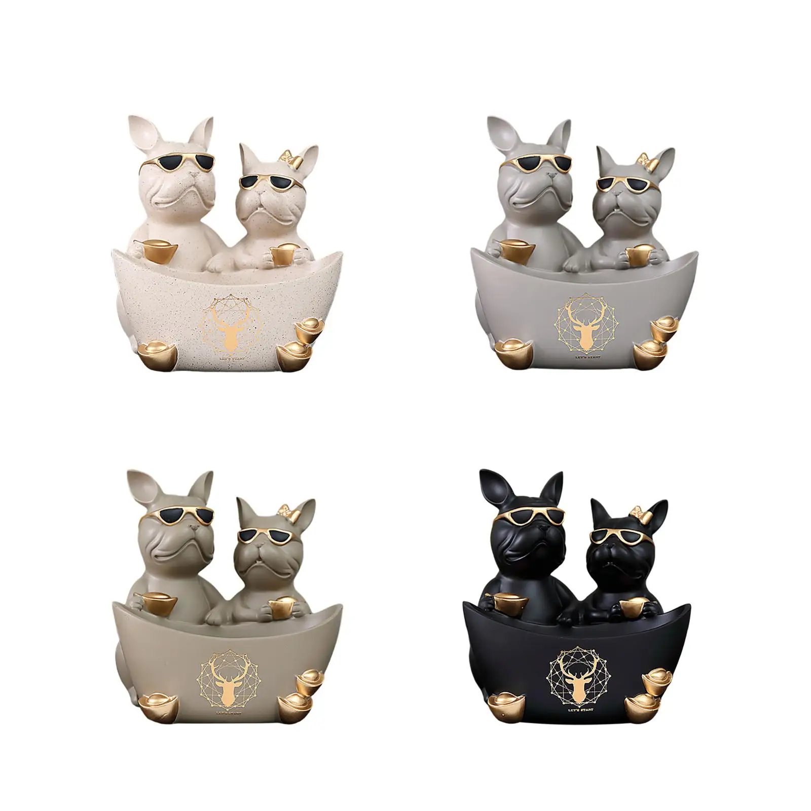 

Dog Statue Storage Bowl Resin Sculpture Nordic Key Storage Box Decorative Puppy