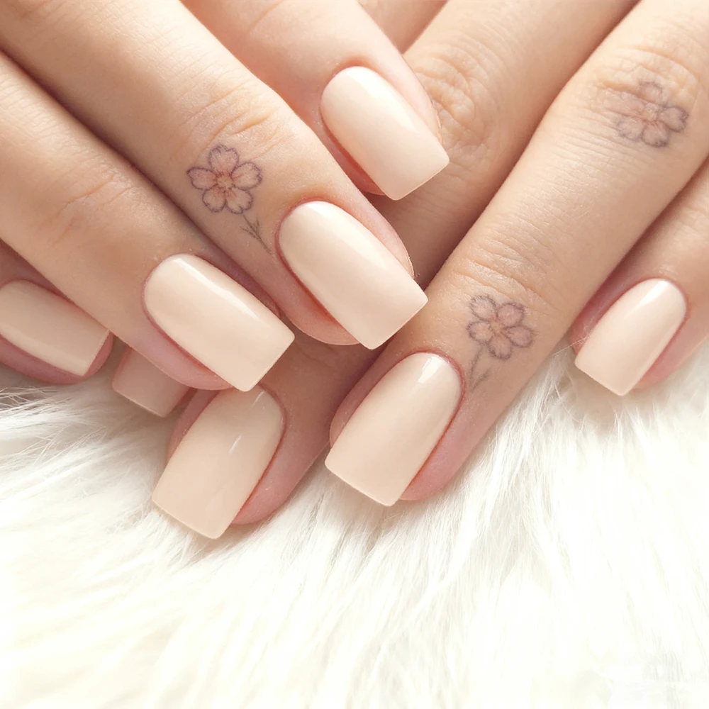 48Pcs Acrylic Press On Fake Nail Glossy Nude Long False Nails For Woman DIY Finger Tips Manicure Wholesale Bulk Items