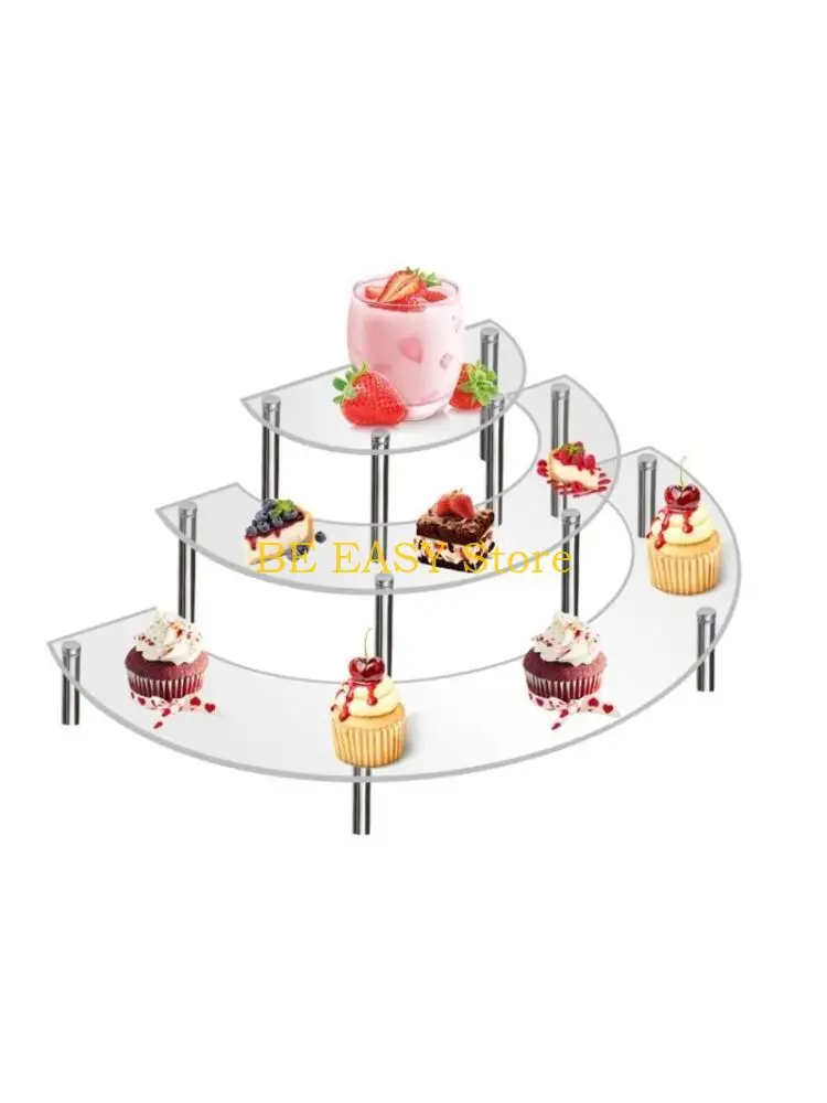 E28F 3 stks/set Acryl Cake Display Rack Tafel Bruiloft Cupcake Dessert Display Rack