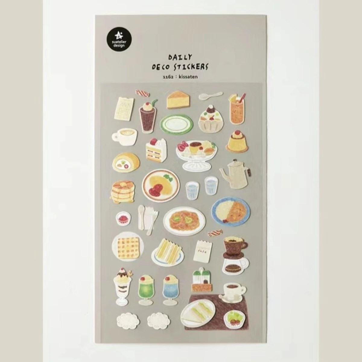 Korean Import Suatelier Dessert Afternoon Tea Cake Paper Stickers Scrapbooking DIY Diary Album Stick Stationery School Gifts