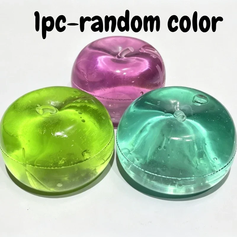 Fruit Squishy Green Apple Stress Ball Soft Simulated Transparent Slow-rebound Anti Stress Sensory Fidgets Toy for Adults Gift
