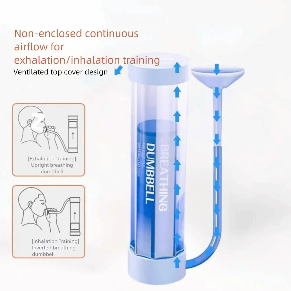 جهاز تدريب العضلات للتنفس، جهاز أقوى للرئتين، جهاز تدريب عضلات البطن قابل للتعديل، مجموعة واحدة من مدرب التنفس العميق الصحي