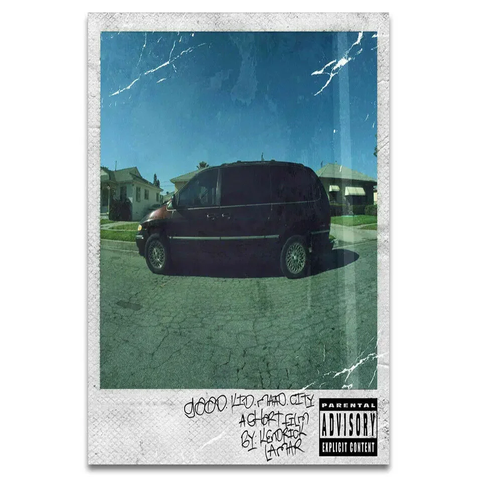 Kendrick Lamar Rap Music Ablum Good Kid Singer Wall Sticker Silk Poster Art Light Canvas Home Decoration