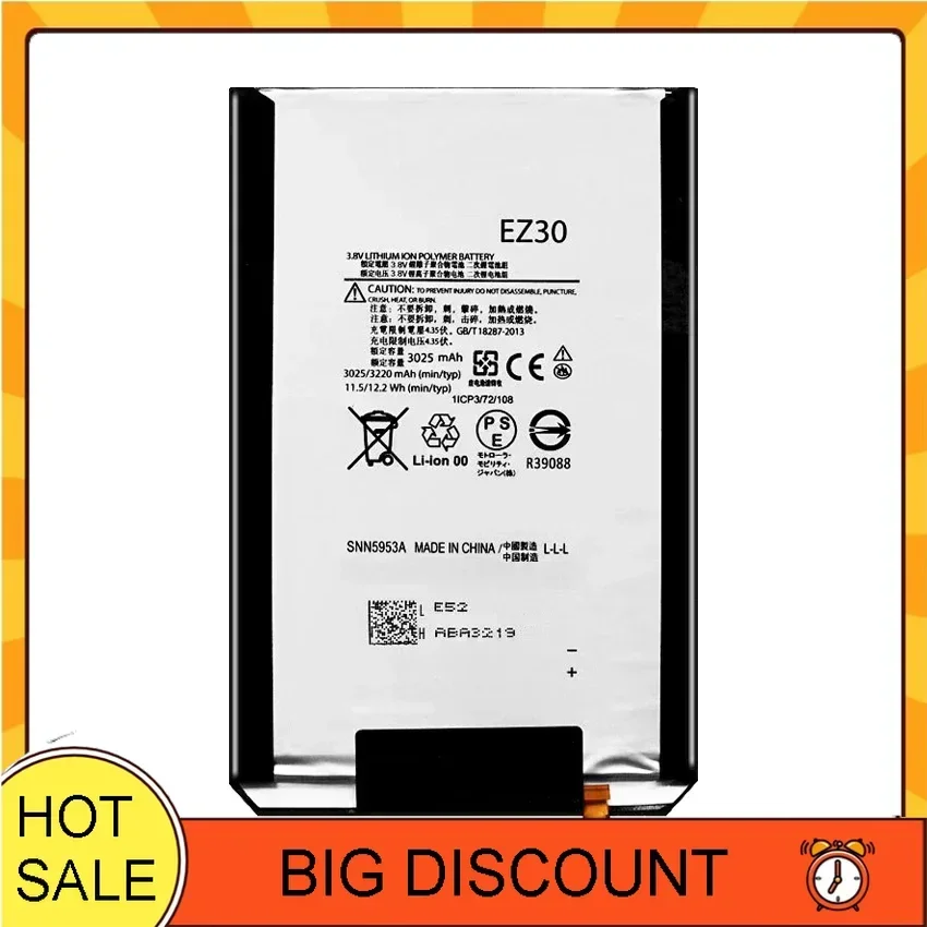 Replacement Phone Battery For Motorola Nexus 6,for Google, XT1115, XT1110, Xt1103, For Nexus6, EZ30, 3025mAh