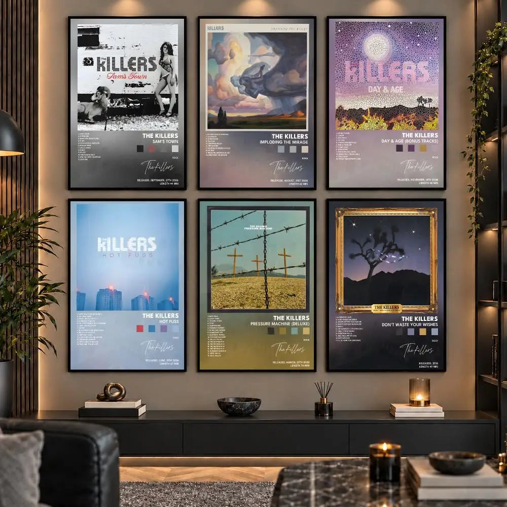 Rock Band The K-Killers Painting Calligraphy Canvas Wall Art Prints for Living Room Bedroom Home Decor Gift