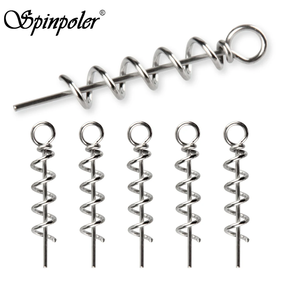Euyehn 20 Pcs Ressort Verrou Twist Lock Pour Appâts Souples – Vis Rapide Pêche Eau Douce/Salée