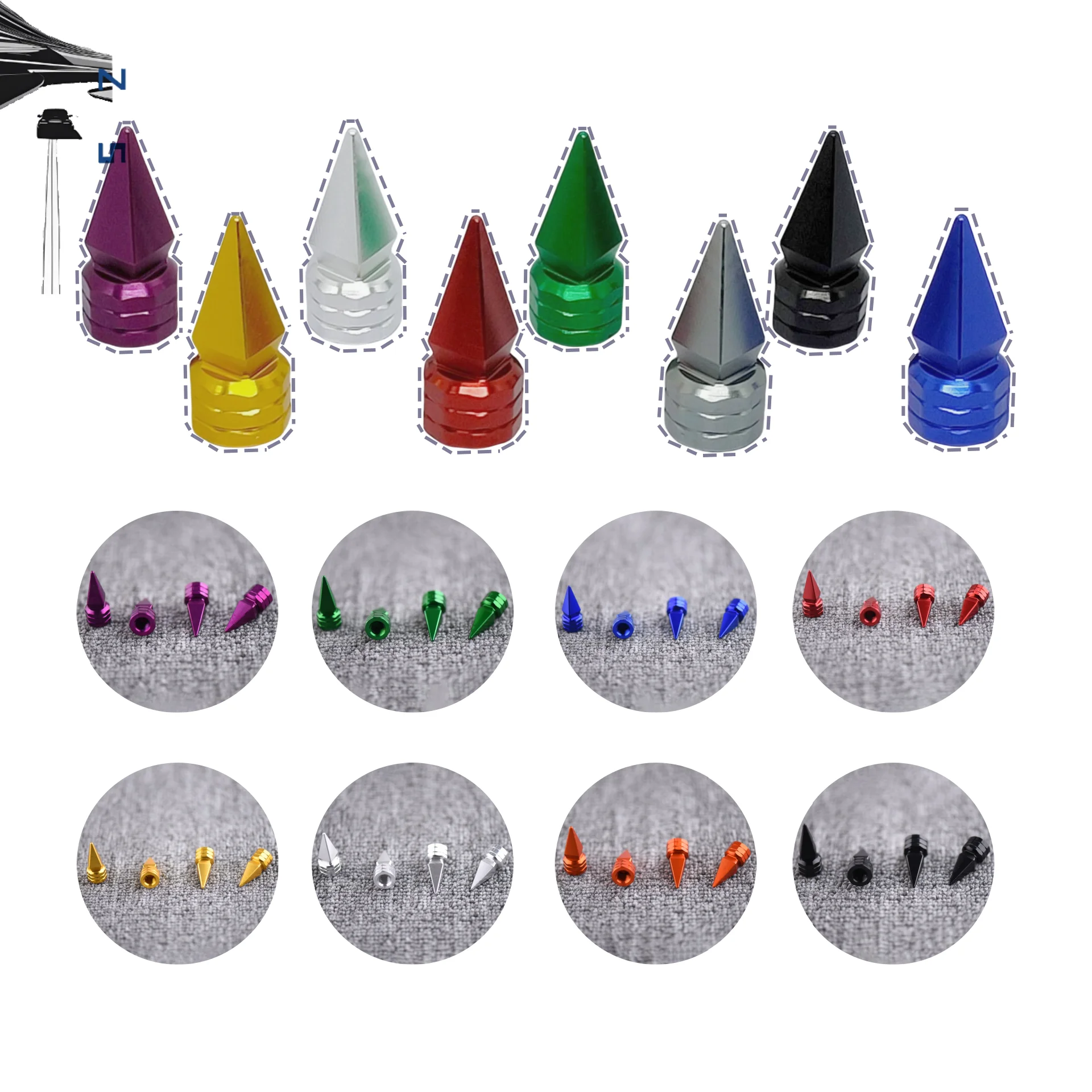 Multicolor Wheel Parts Aluminum Tire Caps for Tires 4PCS Individuality Car Accessories Valves Wheels Wear Automobiles