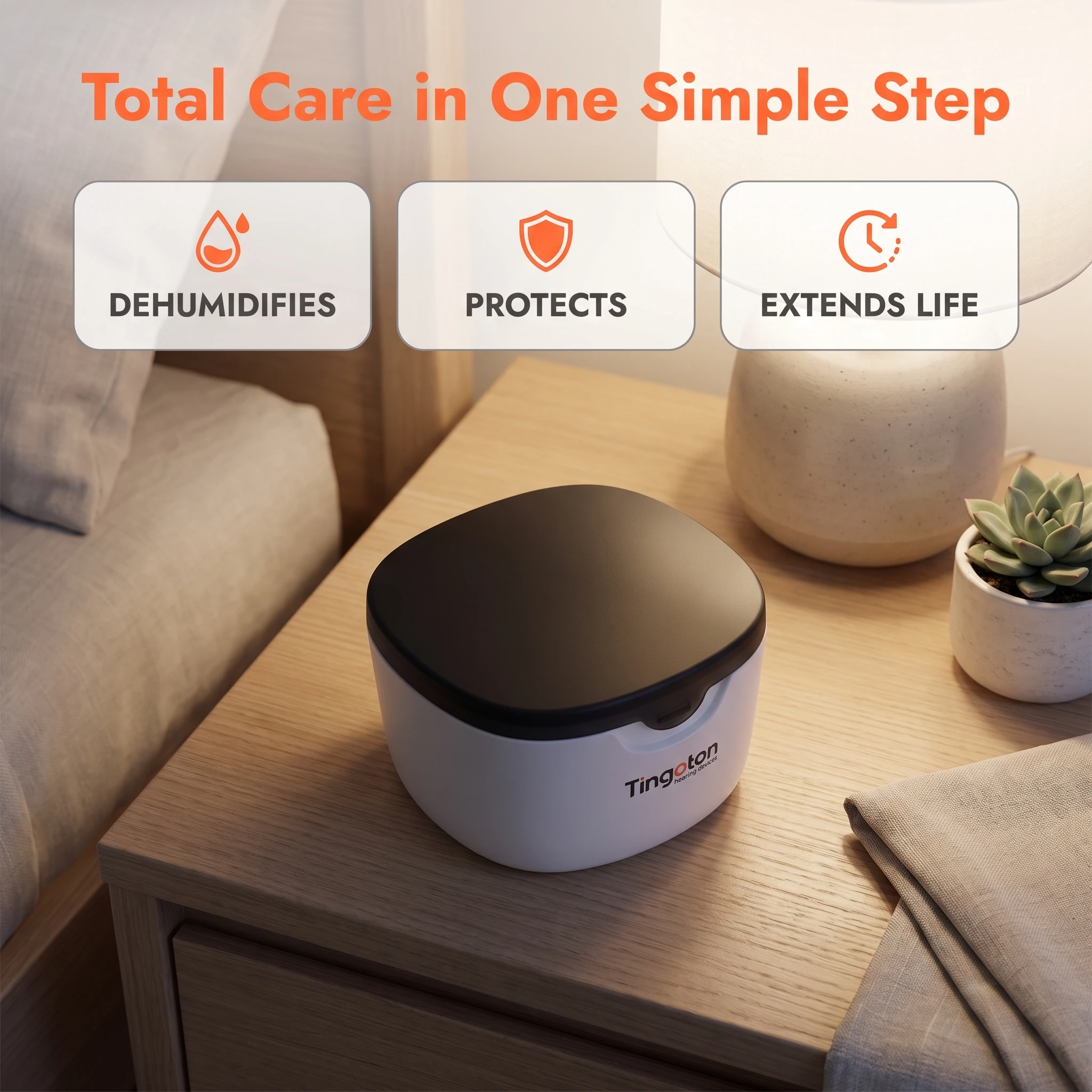 Professional Hearing Aid Dehumidifying Dry Box Sealed Maintenance Care Jar Moisture Proof Storage Case for Hearing Aid Amplifier - view 5