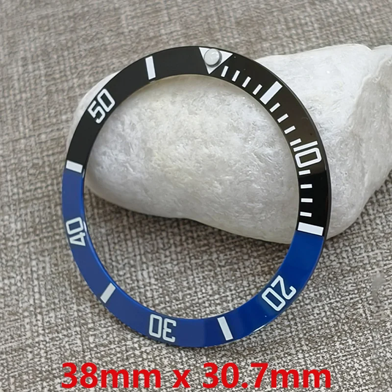 NH35 NH36 Cases Ring Curved Watch Bezel Insert 38mmx30.7mm SKX007 Ceramic Bezel Insert Fits SKX007 SKX009 SRPD SUB Case Parts
